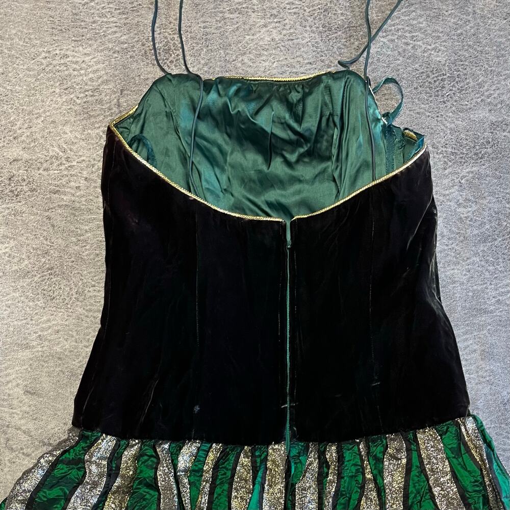 Rimini Vintage Striped Velvet 80's Maxi Dress - Picture 4 of 7